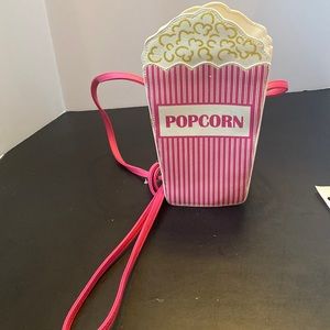Popcorn Novelty crossbody purse bag hot pink straps